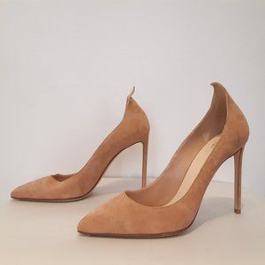 NEW FRANCESCO RUSSO 8 RUE DE VALOIS SUEDE FLAME STILETTO HEEL PUMPS SHOES 40